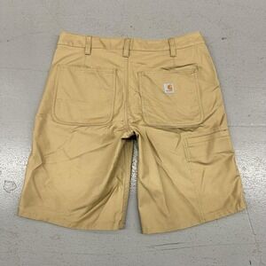Carhartt Shorts Womens 6 Khaki Original Fit Canvas Work Utility 103102-253